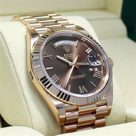 rolex day date everose chocolate